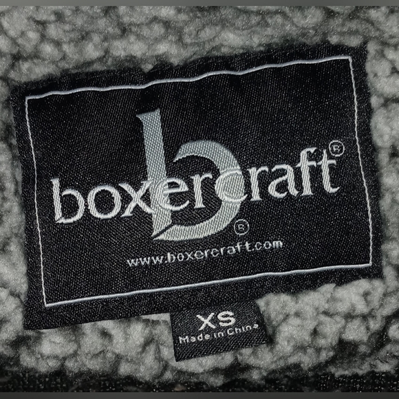 Boxer Craft Women's Size X-Small Sherpa Vest Full Zip Pockets Black & Gray - Picture 2 of 3